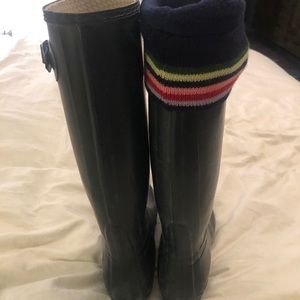 Hunter tall rain boot fleece socks
